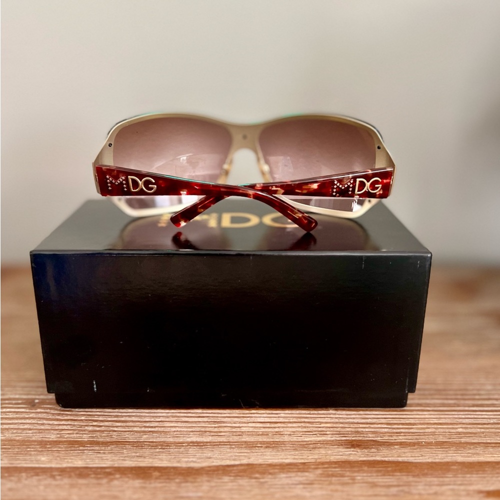 Dolce & Gabbana D&G Collab Madonna MDG Y2K Big Sunglasses Gold Oversized